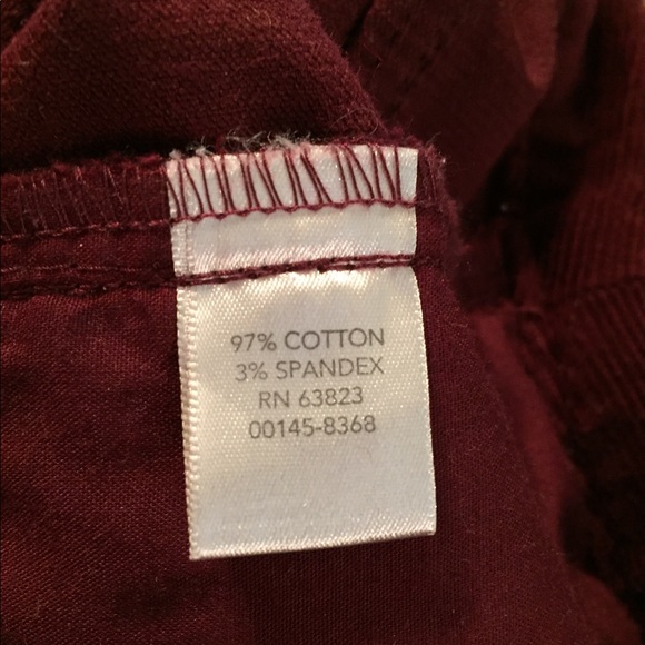 CJ Banks 16W Gorgeous Burgundy Corduroy Trousers - Picture 5 of 7